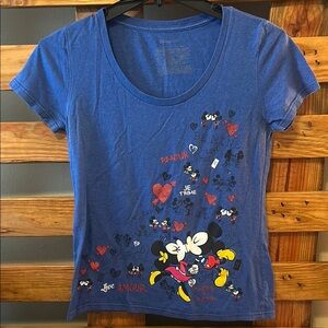Disney Blue Short Sleeve Tee with Whimsical Design